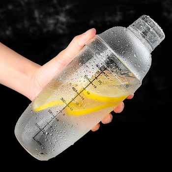 奶茶雪克杯700ml手摇带刻度鸡尾酒摇酒器pc树脂雪克壶防烫调酒器套装