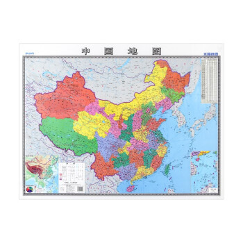 2022年 水晶地图大尺寸挂图 中国地图 桌面墙贴地图挂图  0.94*0.69米 环保塑料材质防水地图