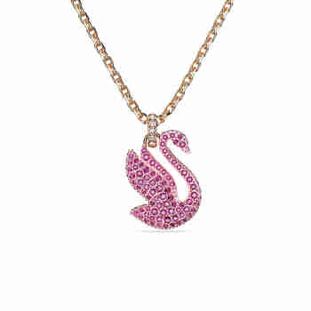 施华洛世奇（SWAROVSKI）【品牌直供】粉红天鹅项链女 女士项链生日礼物 5647552