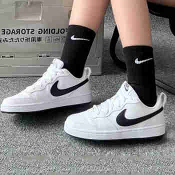 耐克（NIKE）女鞋2024夏新款COURT BOROUGH运动时尚大童鞋低帮休闲板鞋DV5456 DV5456-105 38.5