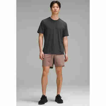 lululemon男士运动T恤速干透气短袖训练健身休闲石墨灰色 graphite grey 均码 |XL