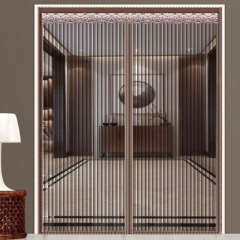 大门防蚊门帘 纱窗金刚纱门隔断帘客厅双扇门防苍蝇杨棉夏季免打孔