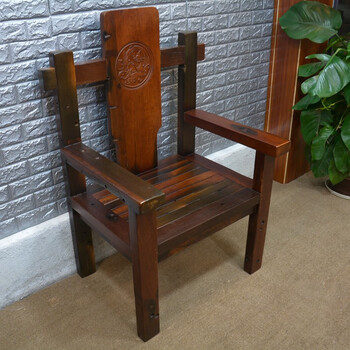 唐博士 老船木家具明清古典船木实木主人椅老板椅 雕龙椅【图片 价格