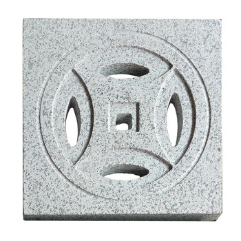 庭院地漏排水板花岗岩 花岗岩石雕雨水篦子青石仿古铜钱地漏庭院窨井