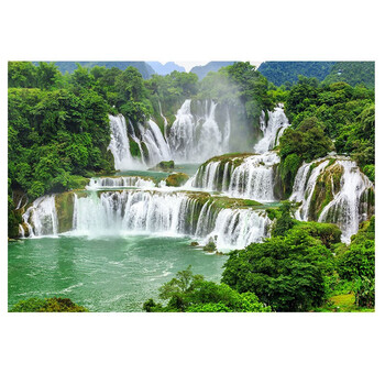 元族八方来财山水画聚宝盆风景画背景墙贴纸背景自粘流水生财广进图1