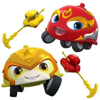 新款三宝炫斗小q车4代炫动小q对战斗盘合金陀螺拉线旋转对战套装炎小