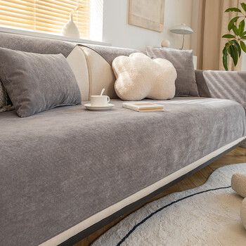 鸿霓 沙发套科技布防水不粘毛 沙发垫四季通用米色防猫抓防滑宠物隔尿