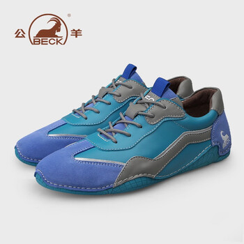 意大利公羊男鞋2022秋季新款流行时尚休闲鞋男头层牛皮防滑耐磨橡胶大