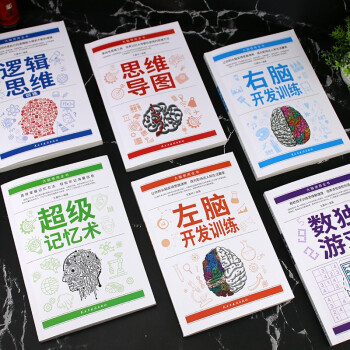 大脑使用书（新版全6册）逻辑思维训练+超级记忆术+思维导图+左脑开发训练+右脑开发训练+数独游戏