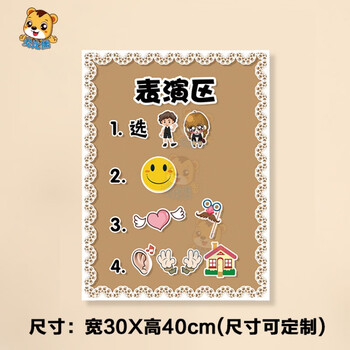 田园风环创幼儿园小班区域角进区规则仿手工蕾丝边区角标识牌墙贴
