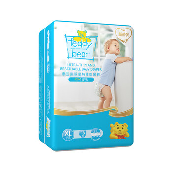 泰迪熊(teddy bear)超薄透气  婴儿纸尿裤 xl18片【12-17公斤】