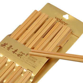 宜洁 筷子芸香木筷10双装原色y-9650