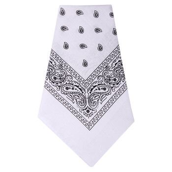 名典上品 魔术头巾户外骑行方巾 街舞头巾吸汗排湿 佩斯林花纹 白色