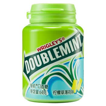 绿箭柠檬草薄荷口香糖40粒瓶装64g(新旧包装随机发)