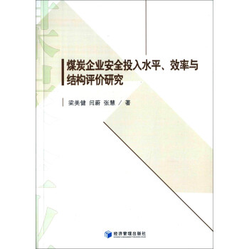 煤炭企业安全投入水平、效率与结构评价研究