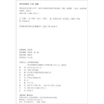 煤炭企业安全投入水平、效率与结构评价研究