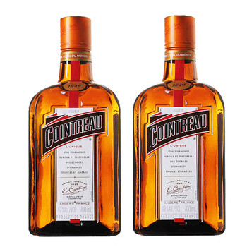 洋酒 君度 法国橙皮利口酒 橙味力娇酒 双支