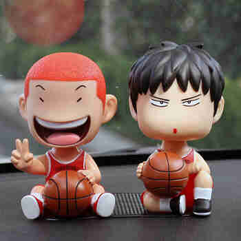 范特西 汽车摆件饰品摇头公仔灌篮高手卡通可爱公仔车内饰品车载樱木 灌篮高手带底座 一对装 丰田凯美瑞卡罗拉锐志逸致汉兰达威驰皇冠雷凌