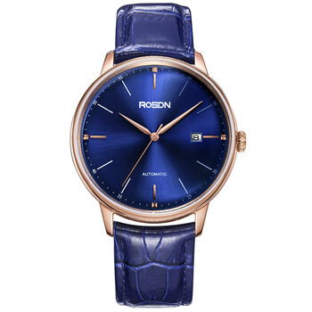 劳士顿(rosdn)手表 商务镂空机械钟表皮带男表 g2602l-mrl