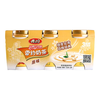 香约 奶茶 经典原味奶茶 三连杯72g*3杯 休闲冲饮杯装奶茶