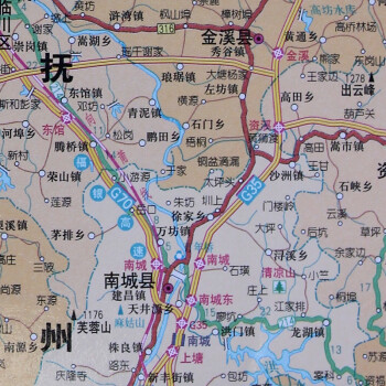 江西省地图挂图 约1.1*0.8m挂绳挂图 防水防潮 全省政区交通
