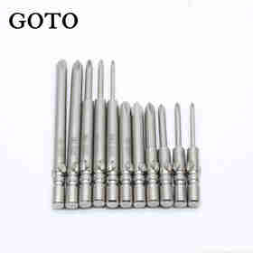 GOTO 800十字电批头 4mm带磁性电动螺丝刀起子头 S2合金钢批咀 L40*PH2 十字批头 4mm直径 800电批适用