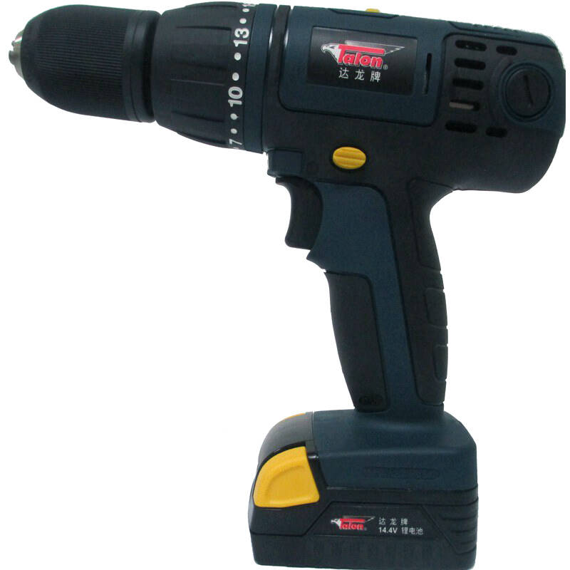 达龙14.4v振动冲击钻 双锂电池充电钻 冲击钻 手电钻 13mm td9196