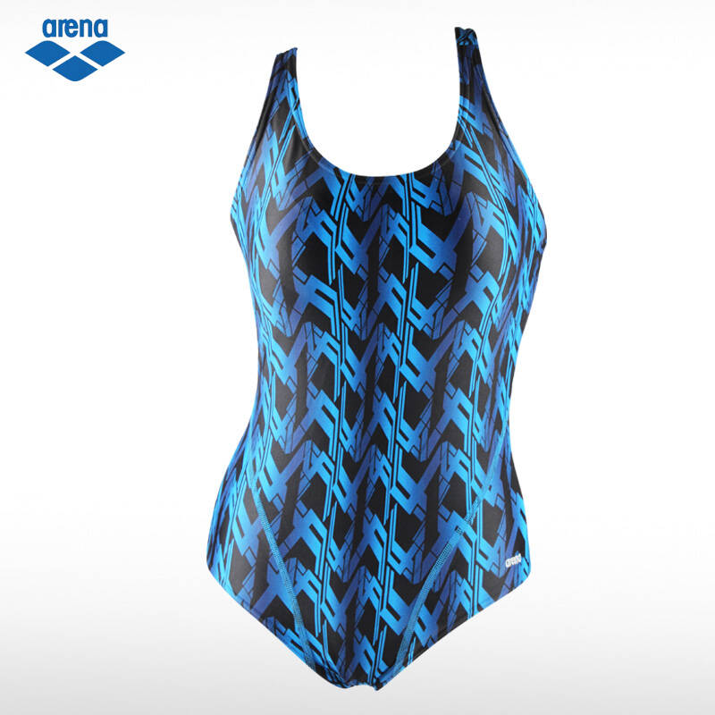 新品arena 阿瑞娜 女士连体三角游泳衣 训练型 舒适耐穿 1104blu xl码