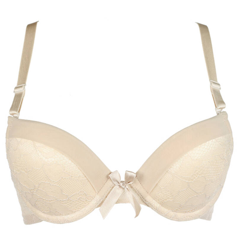 绣花蕾丝厚杯内衣 贴身舒适时尚内衣聚拢调整文胸 d91302w 肤色 75b
