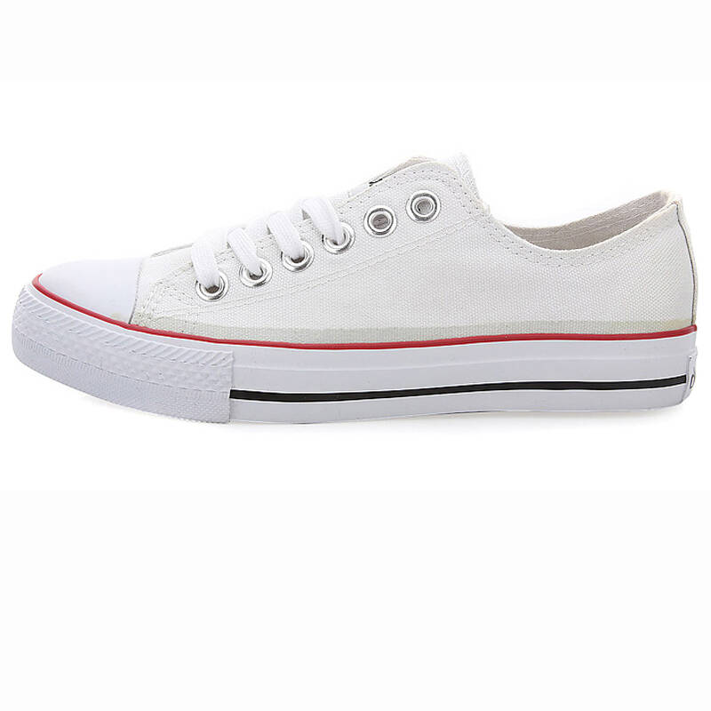 双星double star 低帮情侣款休闲鞋黑白经典 帆布鞋 运动休闲 男白 44