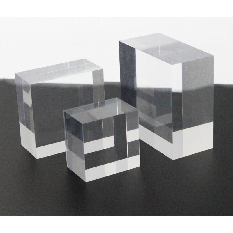 亚克力水晶方块化妆品展示台珠宝道具有机玻璃展示架饰品陈列底板透明