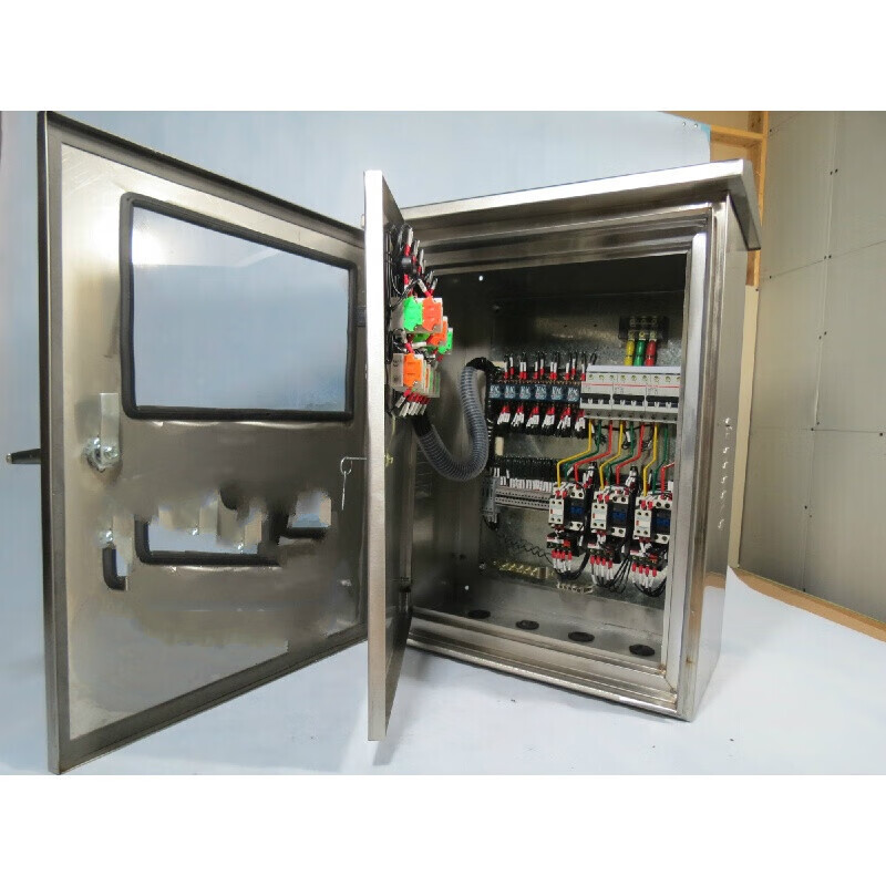 户外室外不锈钢配电箱双层门配电箱防雨箱按钮控制箱400500300