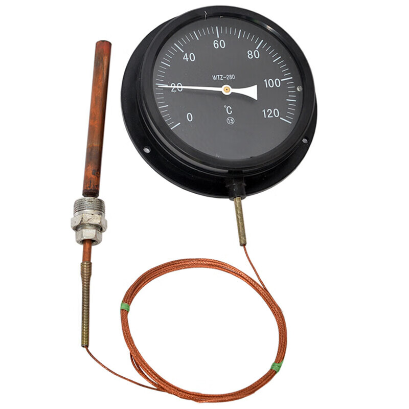 wtqz280压力式温度计冷库热水测温表水温表0120度5米线