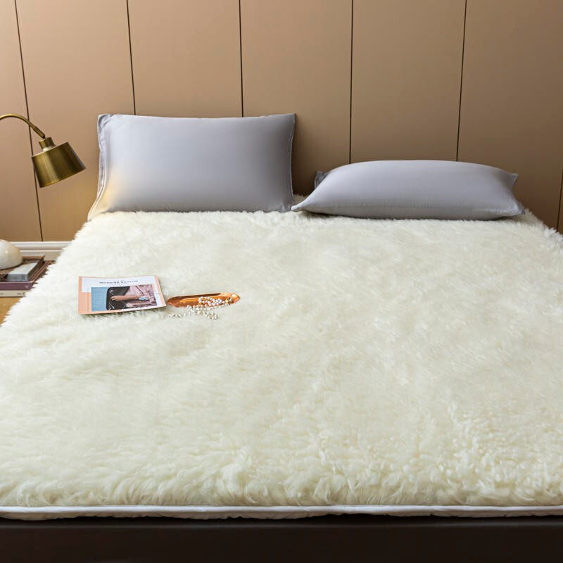 双鸟瑞莱 羊毛床垫 加厚保暖冬季天单双人毛绒羊羔绒毯软床褥垫被毡子