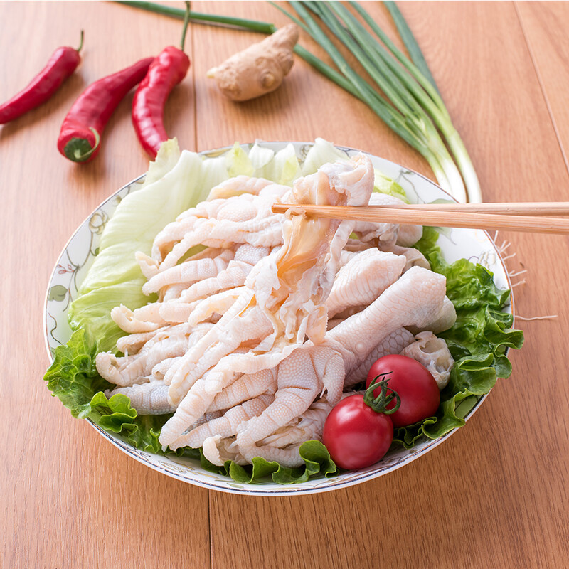 无骨鸡爪冷冻脱骨凤爪生鲜去骨鸡爪商用家用剔骨鸡脚4斤