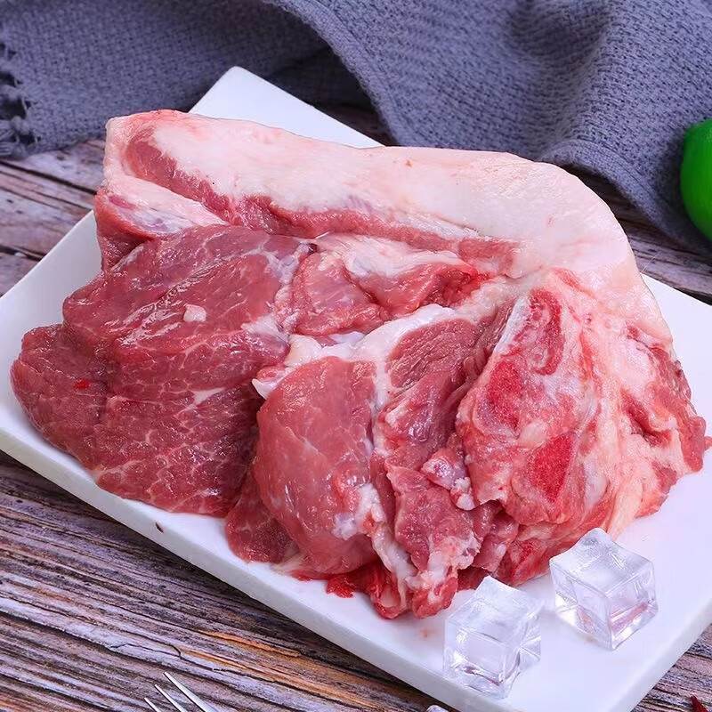 果亦橙 【jd物流】生鲜猪后腿肉5斤鲜肉现杀黑猪肉土猪肉内有礼盒装