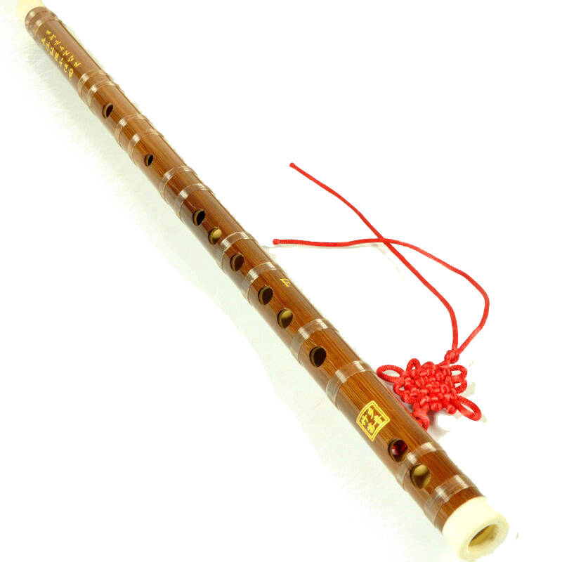 笛缘苦竹一节学习笛子/f调竹笛g调梆笛可选乐器 f调(送配件)