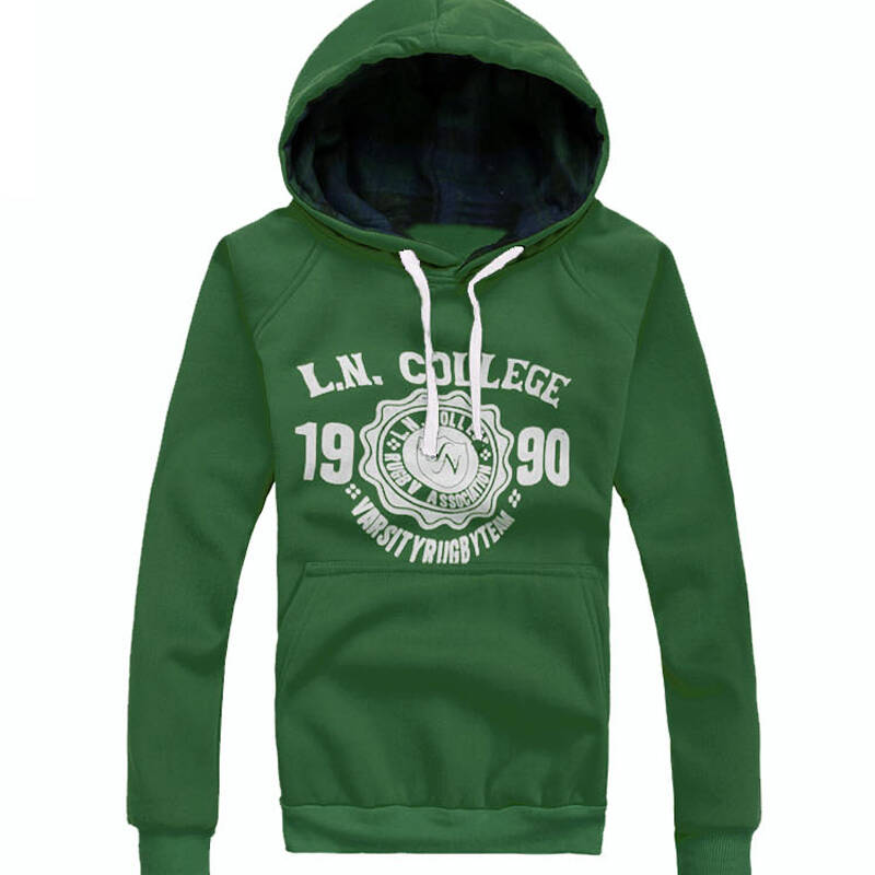 修身连帽套头卫衣男外套运动服情侣套装 墨绿色 xxxl单件价格