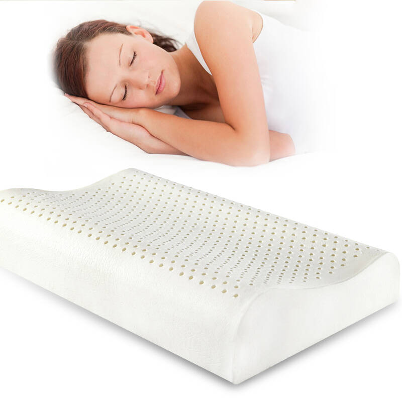 维戈尔 乳胶枕头进口纯天然泰国代购乳胶枕 治疗颈椎病专用枕 平面枕