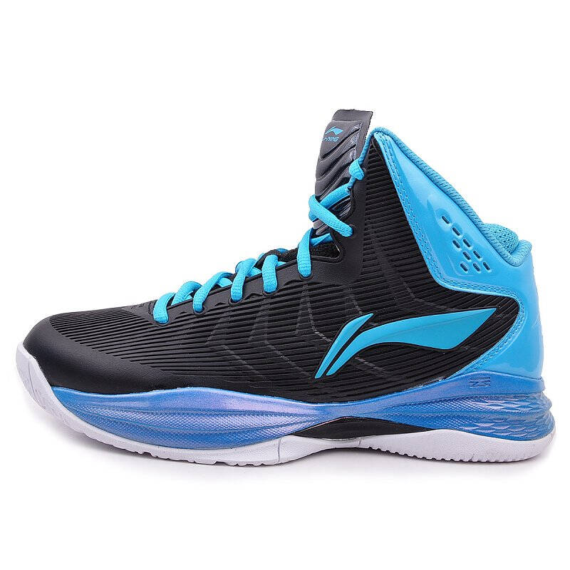 李宁 男 abpj013-1 李宁云稳定保护鞋身缓震防滑中帮篮球鞋 黑色 42