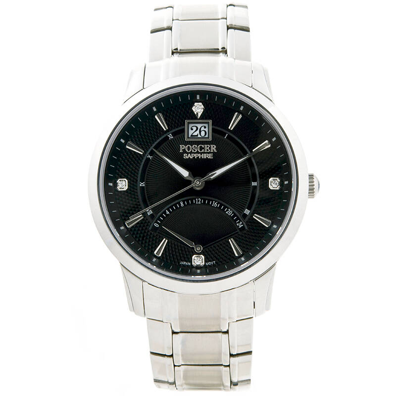 宝时捷(poscer)男士石英表商务男表p8175m 钢带黑表盘 - 京东触屏版