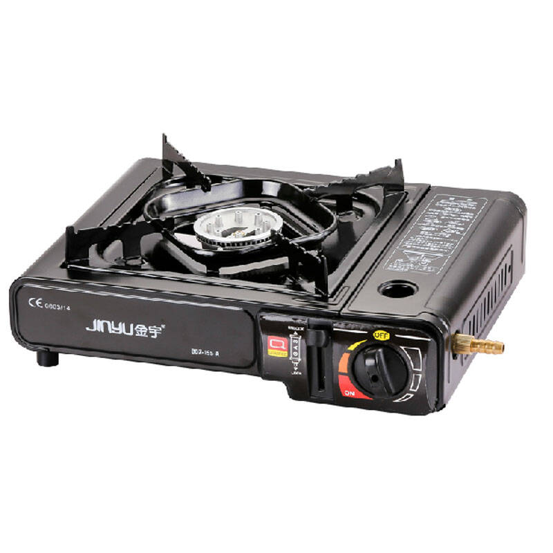 两用炉 可接煤气 便捷式野炊燃气炉具 瓦斯炉 烧烤炉 黑色两用卡式炉