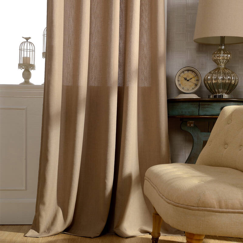吉传becan 乐丽丝驼色涤纶布窗帘 卧室客厅百搭简约窗帘 可定制 uvc