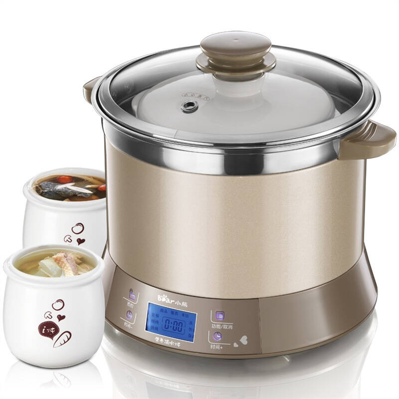 小熊(bear)ddz-b18a1 电炖锅 电炖盅 一锅三胆 双钢双炖 1.8l 自营