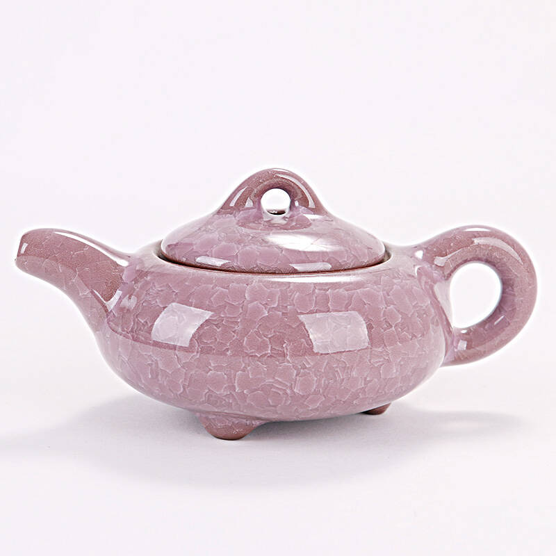 庚美冰裂茶具套装整套开片冰裂釉茶壶陶瓷功夫茶具茶杯 粉色壶