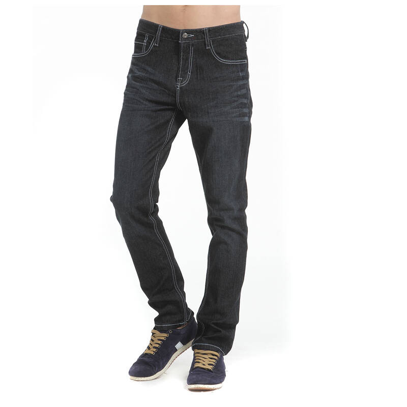 鸿星尔克erke 运动休闲男裤时尚男牛仔裤11212137675 深蓝 l