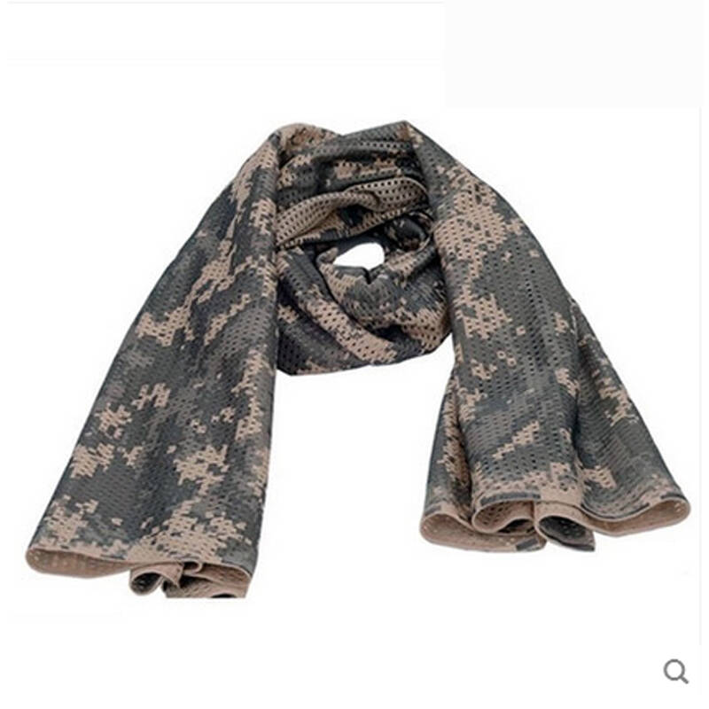 铺路鹰户外特种兵战术围巾 男女军迷迷彩方巾围脖 丛林伪装网巾 acu