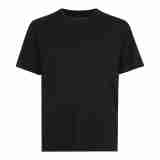 Stefano Ricci史蒂芬圆领套头衫男装新款短袖T恤休闲装针织棉质运动衫 黑色 S