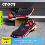 crocs卡骆驰洞洞鞋男女拖鞋轻便耐磨休闲鞋LiteRide闪电鞋|206708 黑色/石板灰-0DD 41/42(260mm)