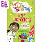 预售 伊兹与精灵检查员 Izzy the Inventor and the Elf Inspectors 英文原版 黑白插图图画章节书 儿童读物 进口童书